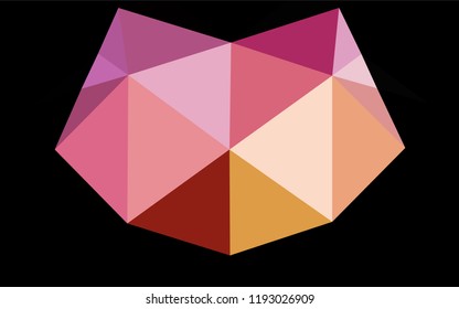 Dark Red, Yellow vector polygon abstract backdrop. An elegant bright illustration with gradient. The textured pattern can be used for background.