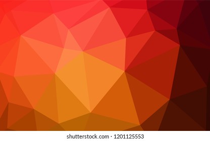 Dark Red, Yellow vector polygon abstract layout. Shining colorful illustration with triangles. Template for cell phone's backgrounds.