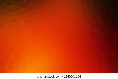 Dark Red, Yellow vector polygon abstract background. Modern geometrical abstract illustration with gradient. The elegant pattern can be used as part of a brand book.