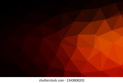 Dark Red, Yellow vector polygon abstract layout. An elegant bright illustration with gradient. The best triangular design for your business.