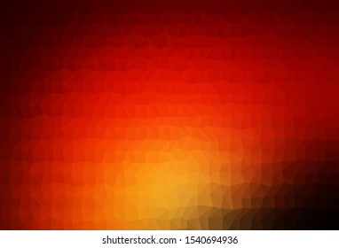 Dark Red, Yellow vector polygon abstract backdrop. Brand new colorful illustration in with gradient. Elegant pattern for a brand book.
