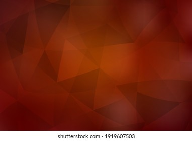 Dark Red, Yellow vector polygon abstract background. A sample with polygonal shapes. Best triangular design for your business.