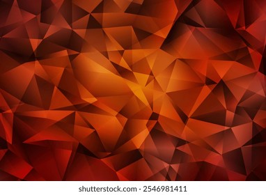 Dark Red, Yellow vector polygon abstract layout. Elegant bright polygonal illustration with gradient. Brand new design for your business.