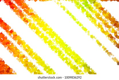 Dark Red, Yellow vector polygonal illustration, which consist of rectangles. Rectangular pattern for your business design. Geometric background in Origami style with gradient. 