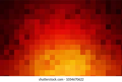 Dark Red, Yellow vector polygonal illustration, which consist of rectangles. Rectangular pattern for your business design. Geometric background in Origami style with gradient. 