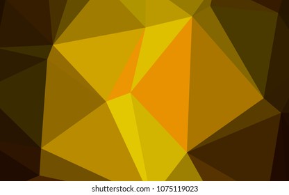 Dark Red, Yellow vector polygonal background. Colorful illustration in polygonal style with gradient. Brand-new style for your business design.