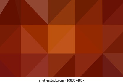 Dark Red, Yellow vector polygonal template. Elegant bright polygonal illustration with gradient. The best triangular design for your business.