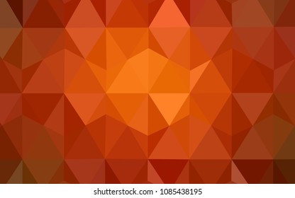 Dark Red, Yellow vector polygonal background. Elegant bright polygonal illustration with gradient. A new texture for your web site.