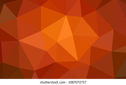 Dark Red, Yellow vector polygonal template. Creative illustration in halftone style with triangles. Brand new style for your business design.