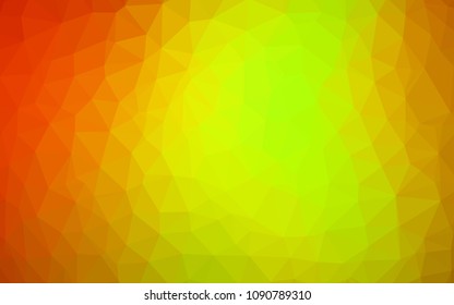 Dark Red, Yellow vector polygonal template. Polygonal abstract illustration with gradient. A completely new design for your leaflet.