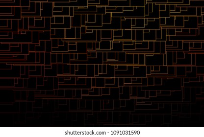 Dark Red, Yellow vector polygonal illustration, which consist of rectangles. Rectangular pattern for your business design. Geometric background in Origami style with gradient. 