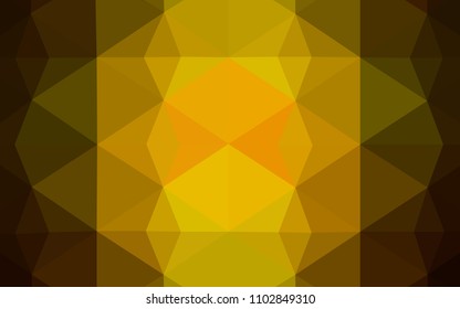 Dark Red, Yellow vector polygonal background. A completely new color illustration in a polygonal style. Pattern for a brand book's backdrop.