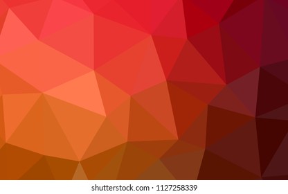 Dark Red, Yellow vector polygonal background. Shining colorful illustration with triangles. Textured pattern for your backgrounds.