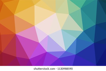 Dark Red, Yellow vector polygonal pattern. A sample with polygonal shapes. Brand new design for your business.
