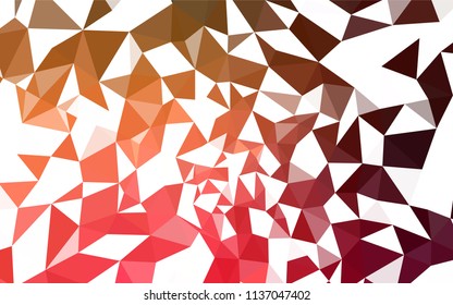 Dark Red, Yellow vector polygonal pattern. Creative illustration in halftone style with triangles. A new texture for your web site.