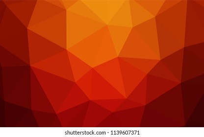 Dark Red, Yellow vector polygonal pattern. Shining colorful illustration with triangles. Textured pattern for your backgrounds.