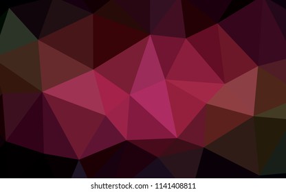 Dark Red, Yellow vector polygonal background. A completely new color illustration in a polygonal style. Polygonal design for your web site.