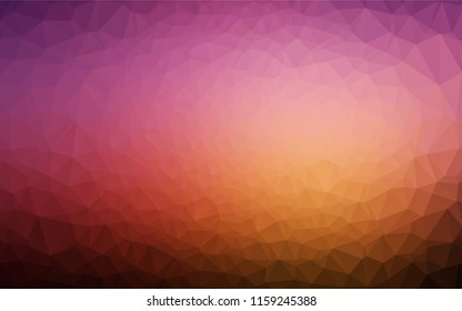 Dark Red, Yellow vector polygonal template. Modern geometrical abstract illustration with gradient. Brand new style for your business design.