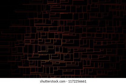 Dark Red, Yellow vector polygonal illustration, which consist of rectangles. Rectangular pattern for your business design. Geometric background in Origami style with gradient. 