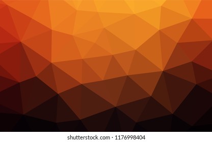Dark Red, Yellow vector polygonal template. A sample with polygonal shapes. The elegant pattern can be used as part of a brand book.