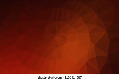Dark Red, Yellow vector polygonal background. Geometric illustration in Origami style with gradient.  The best triangular design for your business.