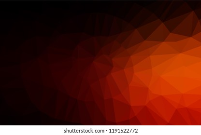 Dark Red, Yellow vector polygonal template. Creative illustration in halftone style with gradient. Brand new style for your business design.