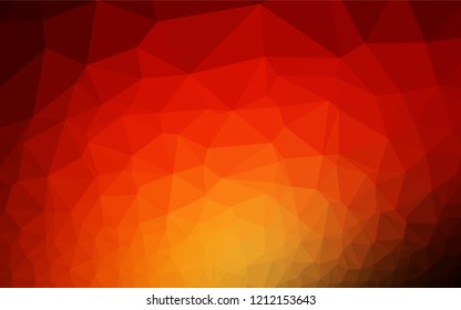 Dark Red, Yellow vector polygonal background. Glitter abstract illustration with an elegant design. The completely new template can be used for your brand book.