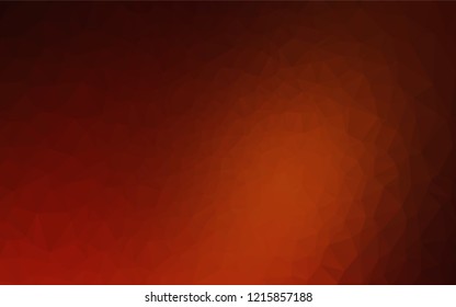 Dark Red, Yellow vector polygonal pattern. Shining illustration, which consist of triangles. A completely new template for your business design.
