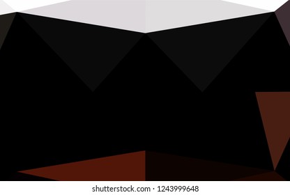 Dark Red, Yellow vector polygonal template. Creative illustration in halftone style with gradient. Brand new design for your business.