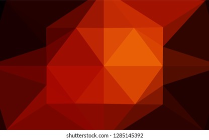 Dark Red, Yellow vector polygonal template. Colorful abstract illustration with gradient. A completely new template for your business design.