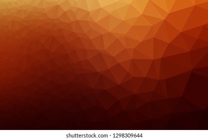 Dark Red, Yellow vector polygonal template. A sample with polygonal shapes. Completely new design for your business.