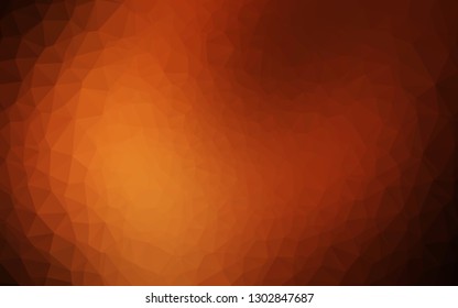 Dark Red, Yellow vector polygonal background. Creative illustration in halftone style with gradient. The best triangular design for your business.
