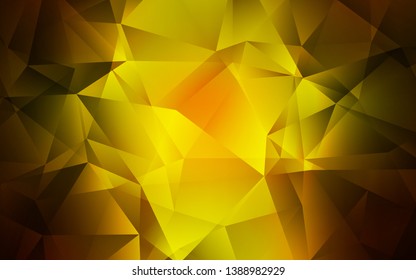 Dark Red, Yellow vector polygonal pattern. A completely new color illustration in a polygonal style. A completely new design for your leaflet.