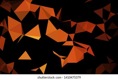 Dark Red, Yellow vector polygonal pattern. Glitter abstract illustration with an elegant design. New texture for your design.