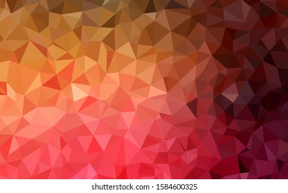 Dark Red, Yellow vector polygonal template. Polygonal abstract illustration with gradient. Pattern for a brand book's backdrop.