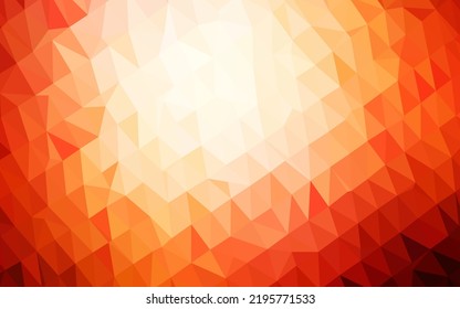 Red oscura, plantilla poligonal vectorial amarilla. Ilustración de colores brillantes en un estilo nuevo. Patrón triangular para el diseño de su negocio.