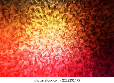 Dark Red, Yellow vector polygonal template. Colorful illustration in polygonal style with gradient. Brand new style for your business design.