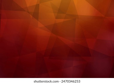 Dark Red, Yellow vector polygonal template. Glitter abstract illustration with an elegant triangles. Brand new design for your business.