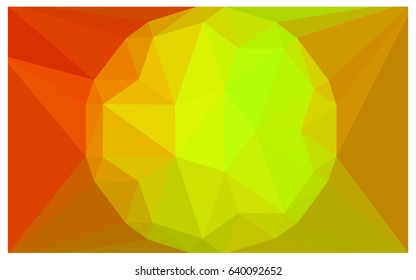 Dark Red, Yellow vector polygonal illustration, which consist of triangles with a gemstone in center. Triangular design of a huge diamond for your business. Creative geometric background of gems.