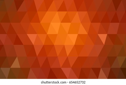 Dark Red, Yellow vector polygonal illustration, which consist of triangles. Triangular design for your business. Creative geometric background in Origami style with gradient