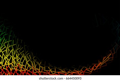 Dark red, yellow vector polygonal illustration, which consist of rectangles. Rectangular pattern for your business design. Geometric background in Origami style with gradient. 
