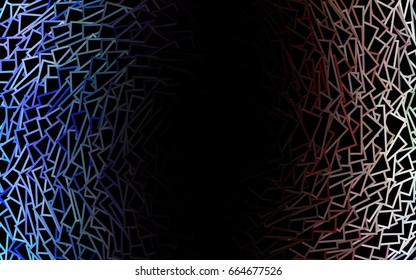 Dark Red, Yellow vector polygonal illustration, which consist of rectangles. Rectangular pattern for your business design. Geometric background in Origami style with gradient. 