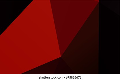 Dark Red, Yellow vector polygonal background. A vague abstract illustration with gradient. A completely new template for your business design.
