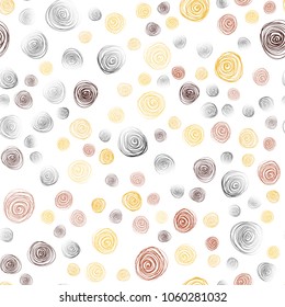 Dark Red, Yellow vector seamless abstract doodle template. flowers on elegant natural pattern with gradient. Hand painted design for web, wrapping, wallpaper.