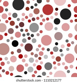 Dark Red, Yellow vector seamless cover with spots. Modern abstract illustration with colorful water drops. Pattern can be used as texture of wallpapers.