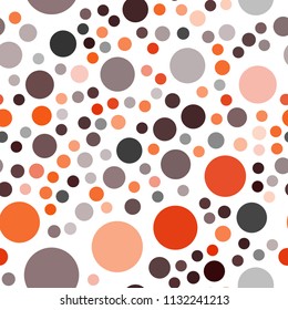 Dark Red, Yellow vector seamless pattern with spheres. Beautiful colored illustration with blurred circles in nature style. Beautiful design for your business advert.