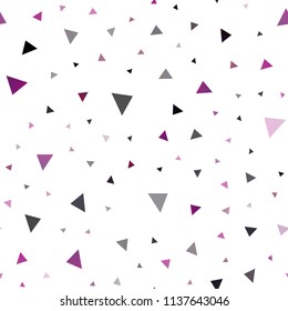 Dark Red, Yellow vector seamless template with crystals, triangles. Triangles on abstract background with colorful gradient. Pattern for commercials.