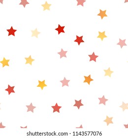 Dark Red, Yellow vector seamless layout with bright stars. Shining colored illustration with stars. The pattern can be used for wrapping gifts.