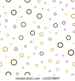 Dark Red, Yellow vector seamless background with bubbles. Illustration with set of shining colorful abstract circles. Pattern can be used as texture of wallpapers.