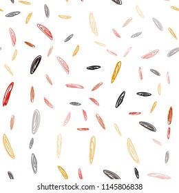 Dark Red, Yellow vector seamless backdrop with dots. Blurred bubbles on abstract background with colorful gradient. Pattern can be used as texture of wallpapers.